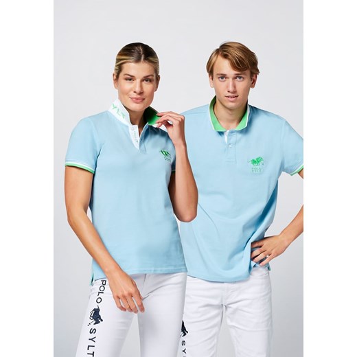 Polo Sylt Koszulka polo w kolorze błękitnym ze sklepu Limango Polska w kategorii Bluzki damskie - zdjęcie 183943083