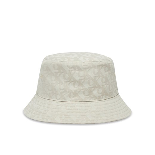 Kapelusz Calvin Klein Logo Jacquard Bucket Hat LV04K5059G Beżowy ze sklepu eobuwie.pl w kategorii Kapelusze damskie - zdjęcie 183943752