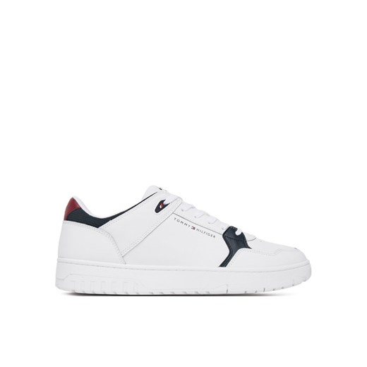 Sneakersy Tommy Hilfiger Th Basket Core Lite Lth Mix FM0FM05518 Biały ze sklepu eobuwie.pl w kategorii Buty sportowe męskie - zdjęcie 183943762