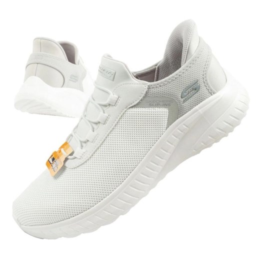 Buty Skechers Bobs Squad Slip-INS 118303/OFWT białe ze sklepu ButyModne.pl w kategorii Buty sportowe męskie - zdjęcie 183944193