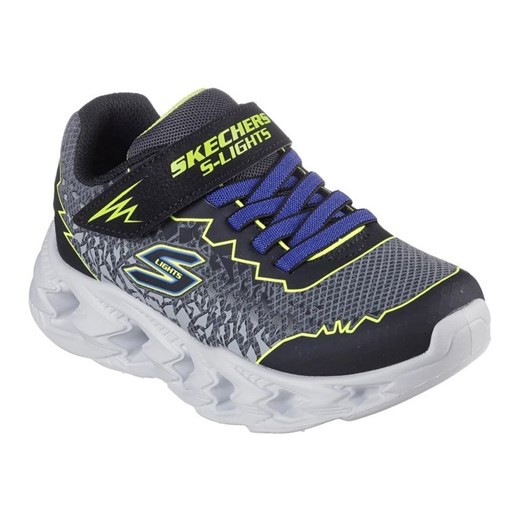Buty Skechers S Lights Vortex 2.0 Zorento 400603L-BKYL czarne ze sklepu ButyModne.pl w kategorii Buty sportowe dziecięce - zdjęcie 183944231