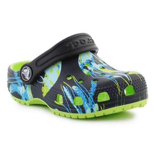 Klapki Crocs Classic Meta Scape Clog T  208456-3UF czarne ze sklepu ButyModne.pl w kategorii Klapki dziecięce - zdjęcie 183944234