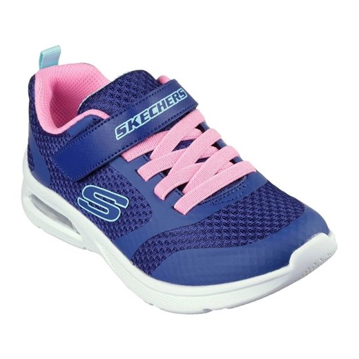 Buty Skechers Microspec Max - Racer Gal 303543L-NVPK niebieskie ze sklepu ButyModne.pl w kategorii Buty sportowe dziecięce - zdjęcie 183944263