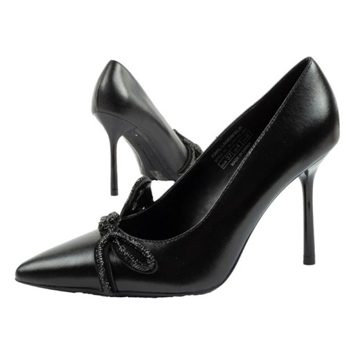 Buty, szpilki Karl Lagerfeld Sarabande KL30919M1 M0 czarne ze sklepu ButyModne.pl w kategorii Czółenka - zdjęcie 183944272