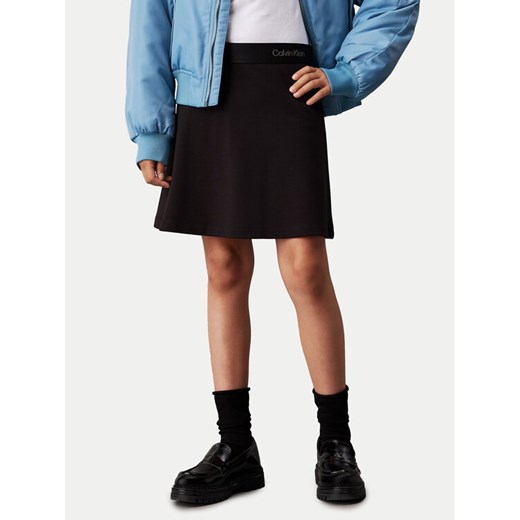 Calvin Klein Jeans Spódnica Logo Tape IG0IG02784 M Czarny Regular Fit ze sklepu MODIVO w kategorii Spódnice dziewczęce - zdjęcie 183944731