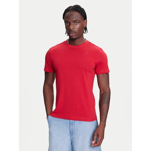 Kappa T-Shirt Logo Korpo Cafers 304J150 Bordowy Slim Fit ze sklepu MODIVO w kategorii T-shirty męskie - zdjęcie 183944863