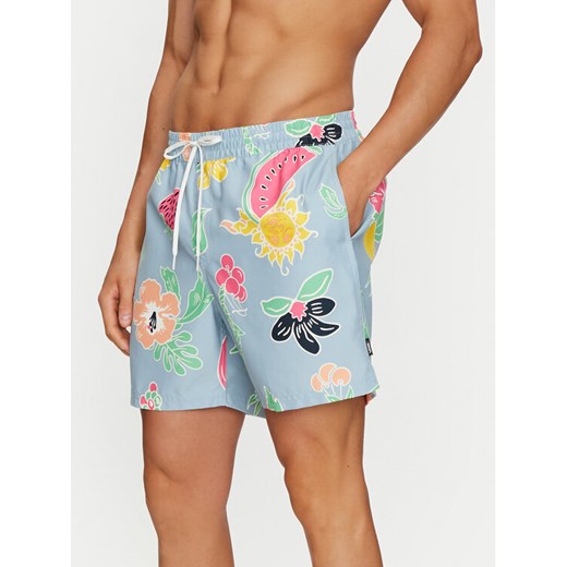 Vans Szorty kąpielowe Primary Print Elastic Boardshort VN0008KU Niebieski Regular Fit ze sklepu MODIVO w kategorii Kąpielówki - zdjęcie 183944873