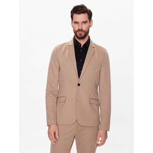 Lindbergh Marynarka 30-32035 Beżowy Slim Fit ze sklepu MODIVO w kategorii Marynarki męskie - zdjęcie 183944894