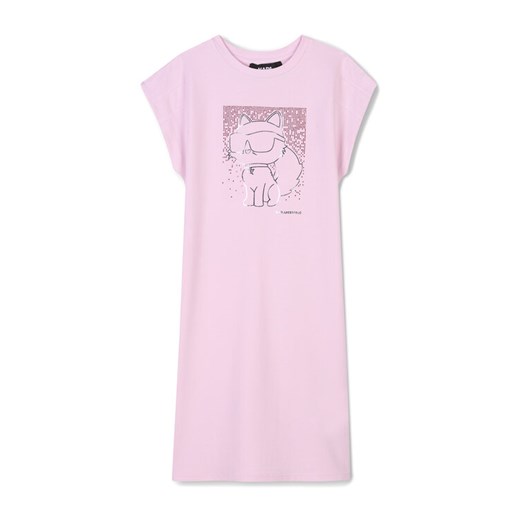 Karl Lagerfeld Kids Sukienka codzienna Z30456 M Różowy Regular Fit ze sklepu MODIVO w kategorii Sukienki dziewczęce - zdjęcie 183945041