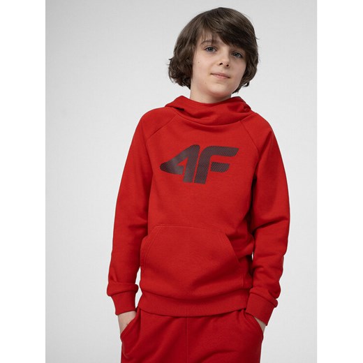 4F Bluza 4FJSS23TSWSM220 Czerwony Regular Fit ze sklepu MODIVO w kategorii Bluzy chłopięce - zdjęcie 183945052