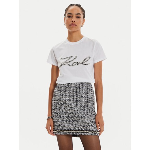 KARL LAGERFELD T-Shirt 246W1715 Biały Regular Fit Karl Lagerfeld L MODIVO