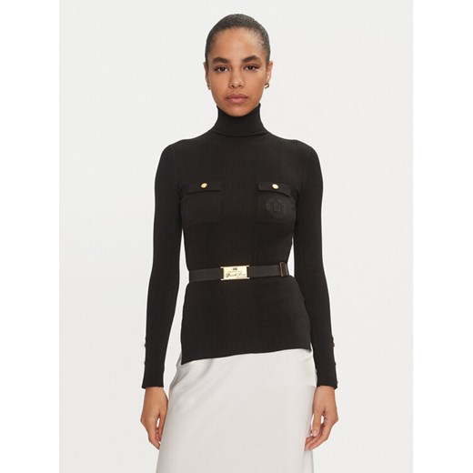 Elisabetta Franchi Golf MK-11B-46E2-V890 Czarny Slim Fit Elisabetta Franchi 38 MODIVO