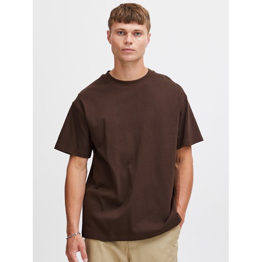 Solid T-Shirt 21107307 Brązowy Boxy Fit ze sklepu MODIVO w kategorii T-shirty męskie - zdjęcie 183945413