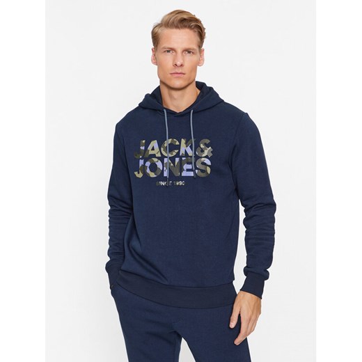 Jack&Jones Bluza James 12235338 Granatowy Regular Fit ze sklepu MODIVO w kategorii Bluzy męskie - zdjęcie 183945483
