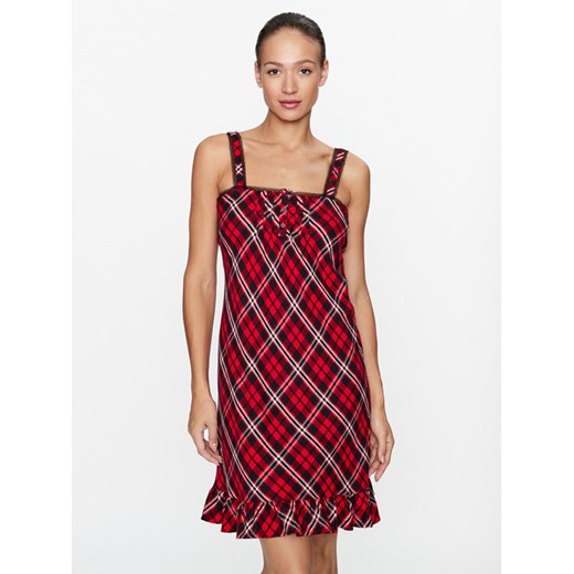 Lauren Ralph Lauren Koszula nocna ILN22282 Czerwony Regular Fit ze sklepu MODIVO w kategorii Koszule nocne - zdjęcie 183945503