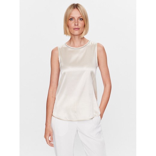 Peserico Bluzka S08893D Écru Regular Fit ze sklepu MODIVO w kategorii Bluzki damskie - zdjęcie 183945634