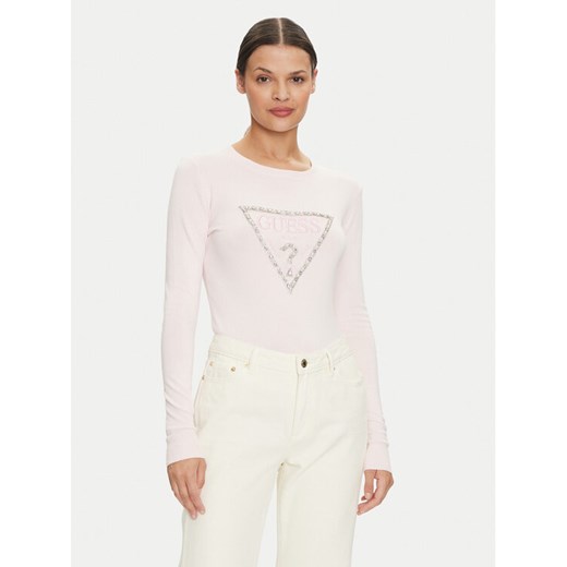Guess Sweter W4YR31 Z2NQ2 Różowy Slim Fit Guess M MODIVO