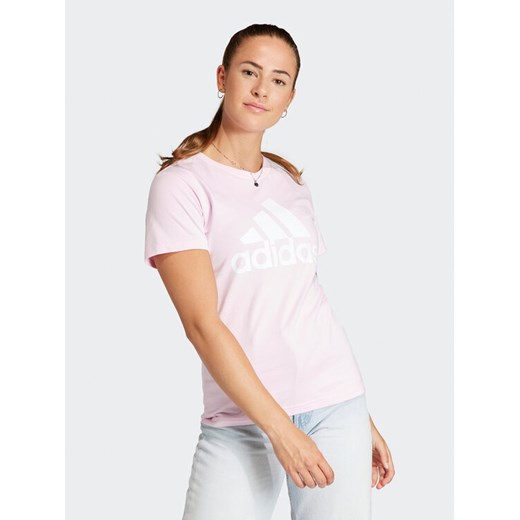 adidas T-Shirt Essentials Logo GL0726 Różowy Regular Fit S MODIVO