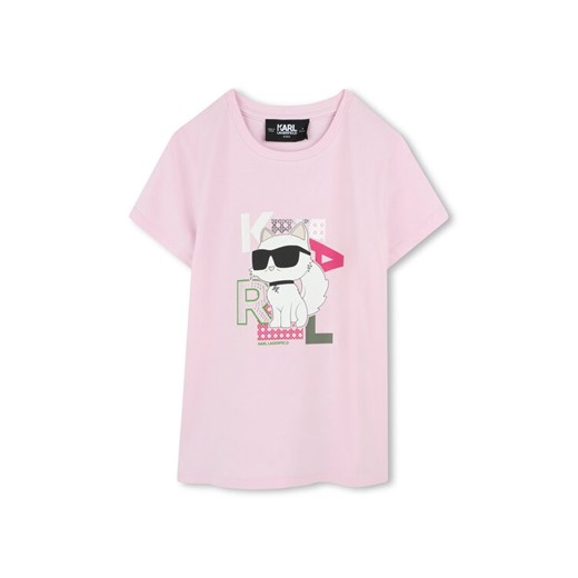 Karl Lagerfeld Kids T-Shirt Z30491 D Różowy Regular Fit ze sklepu MODIVO w kategorii Bluzki dziewczęce - zdjęcie 183945720