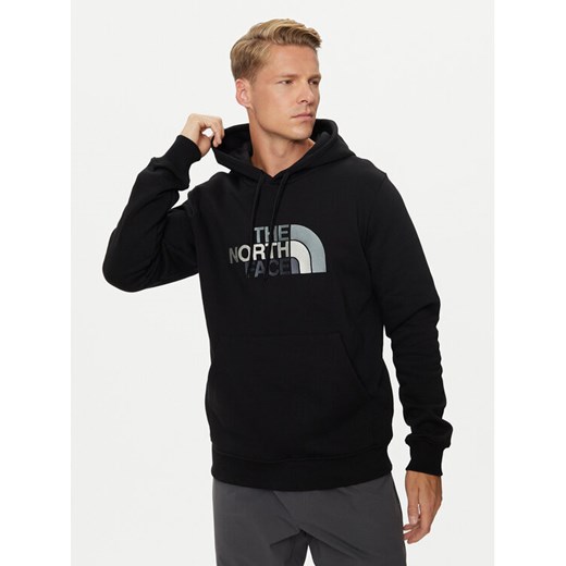 The North Face Bluza Drew Peak NF00AHJY Czarny Regular Fit ze sklepu MODIVO w kategorii Bluzy męskie - zdjęcie 183945753