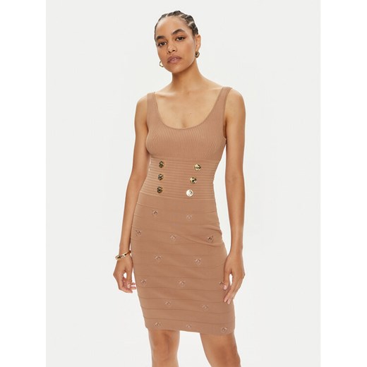 Pinko Sukienka dzianinowa Cactuis 102879 A1LK Beżowy Slim Fit Pinko L MODIVO