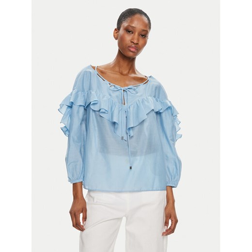 Pinko Bluzka Bones 103586 A1X2 Niebieski Regular Fit ze sklepu MODIVO w kategorii Bluzki damskie - zdjęcie 183945881