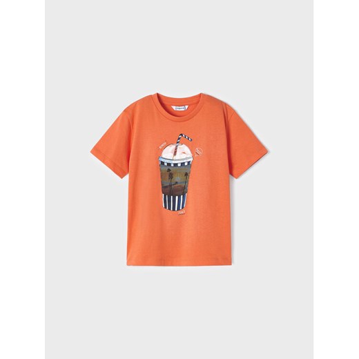 Mayoral T-Shirt 3014 Pomarańczowy Regular Fit ze sklepu MODIVO w kategorii T-shirty chłopięce - zdjęcie 183945883