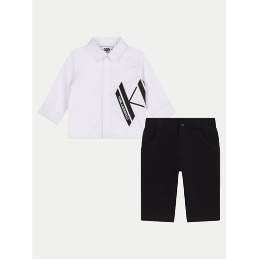 Karl Lagerfeld Kids Komplet koszula i spodnie materiałowe Z30294 M Kolorowy Regular Fit ze sklepu MODIVO w kategorii Komplety niemowlęce - zdjęcie 183945903