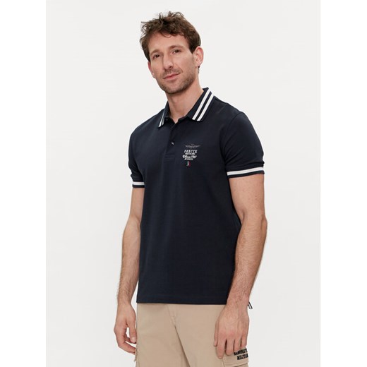 Aeronautica Militare Polo 241PO1758P191 Granatowy Regular Fit ze sklepu MODIVO w kategorii T-shirty męskie - zdjęcie 183945952