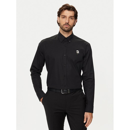 KARL LAGERFELD Koszula 605911 544671 Czarny Regular Fit ze sklepu MODIVO w kategorii Koszule męskie - zdjęcie 183945953