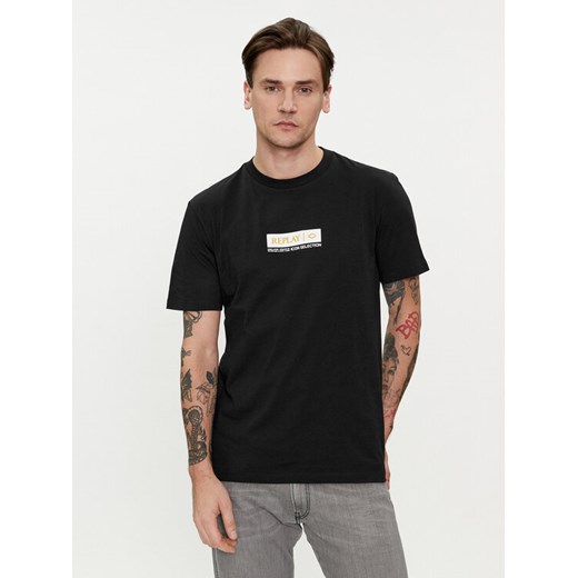 Replay T-Shirt M6755.000.2660 Czarny Regular Fit ze sklepu MODIVO w kategorii T-shirty męskie - zdjęcie 183946042