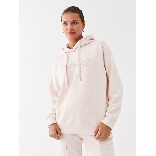 Guess Bluza Euphemia V2BQ01 KBC00 Beżowy Regular Fit ze sklepu MODIVO w kategorii Bluzy damskie - zdjęcie 183946110