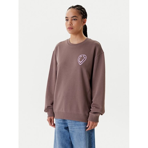 HUGO Bluza 50545052 Brązowy Oversize ze sklepu MODIVO w kategorii Bluzy damskie - zdjęcie 183946124