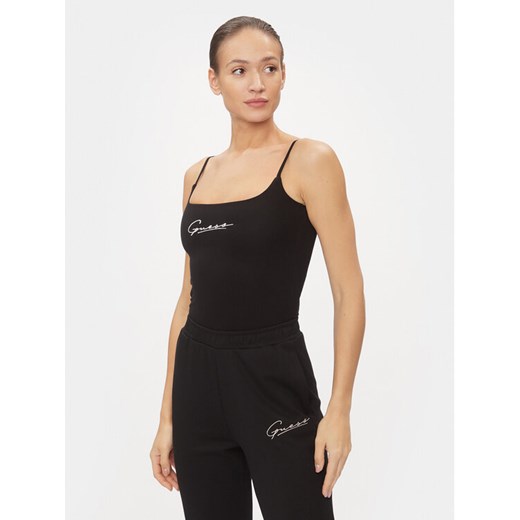 Guess Top Signature V4RP06 J1314 Czarny Regular Fit ze sklepu MODIVO w kategorii Bluzki damskie - zdjęcie 183946151