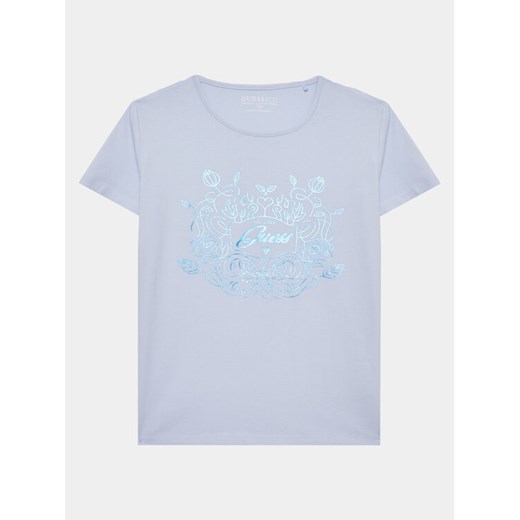 Guess T-Shirt J3GI20 K6YW1 Niebieski Regular Fit ze sklepu MODIVO w kategorii Bluzki dziewczęce - zdjęcie 183946160