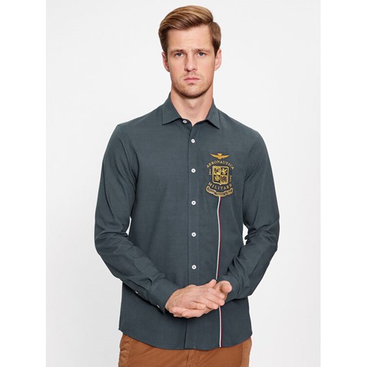 Aeronautica Militare Koszula 232CA1237CT3213 Granatowy Regular Fit ze sklepu MODIVO w kategorii Koszule męskie - zdjęcie 183946234