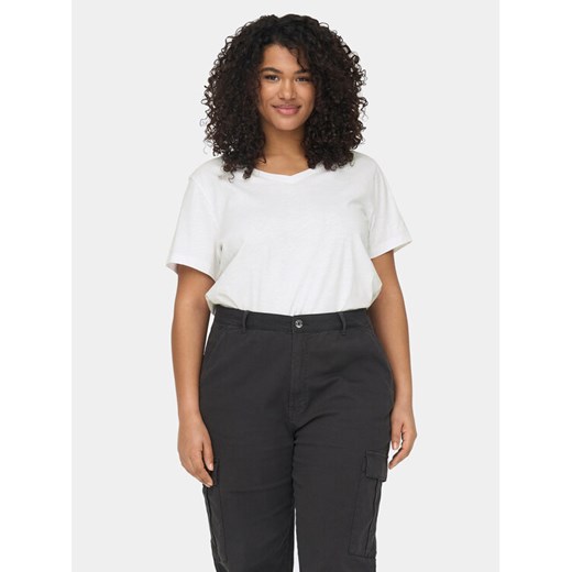 ONLY Carmakoma T-Shirt 15285965 Biały Regular Fit 50_52 MODIVO