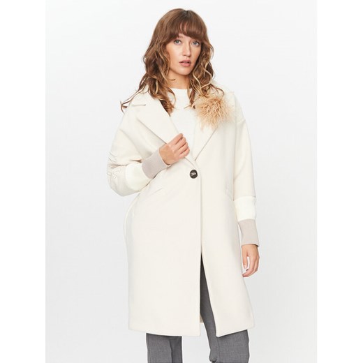 Maryley Płaszcz przejściowy 23IB148/M11/5CVA Beżowy Regular Fit ze sklepu MODIVO w kategorii Płaszcze damskie - zdjęcie 183946490
