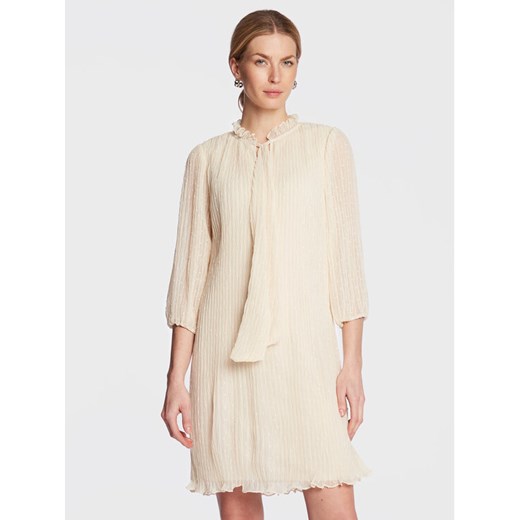 DKNY Sukienka codzienna DD2G3770 Écru Relaxed Fit ze sklepu MODIVO w kategorii Sukienki - zdjęcie 183946514