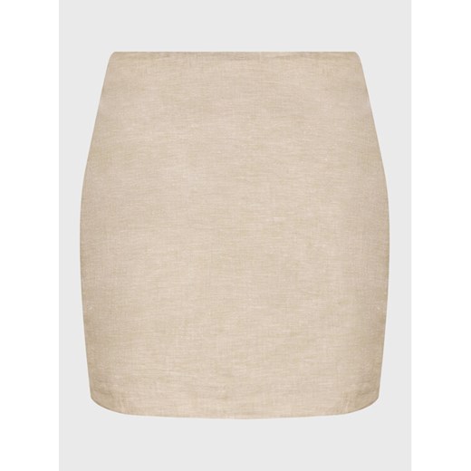 Gina Tricot Spódnica mini 19942 Beżowy Regular Fit ze sklepu MODIVO w kategorii Spódnice - zdjęcie 183946551