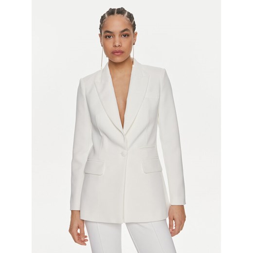 Elisabetta Franchi Marynarka GI-069-41E2-V580 Biały Regular Fit ze sklepu MODIVO w kategorii Marynarki damskie - zdjęcie 183946592