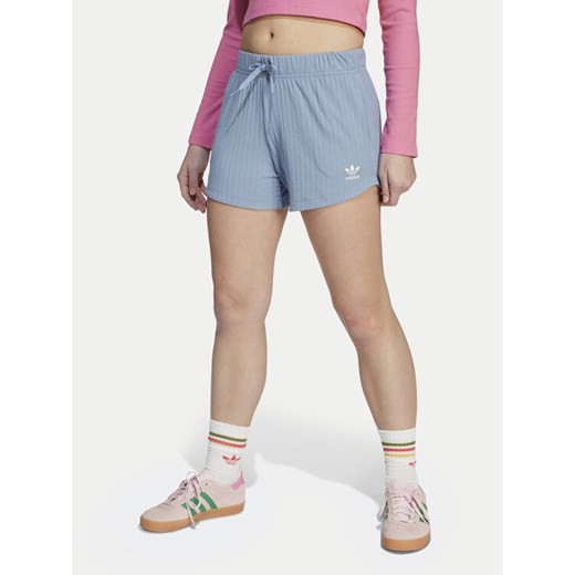 adidas Szorty sportowe JX2776 Błękitny Loose Fit ze sklepu MODIVO w kategorii Spodenki dziewczęce - zdjęcie 183946651