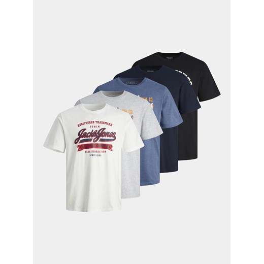 Jack&Jones Komplet 5 t-shirtów Logo 12257007 Kolorowy Standard Fit ze sklepu MODIVO w kategorii T-shirty męskie - zdjęcie 183946680