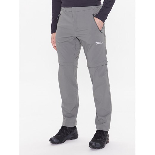 Jack Wolfskin Spodnie outdoor Glastal 1508211 Szary Regular Fit ze sklepu MODIVO w kategorii Spodnie męskie - zdjęcie 183946754