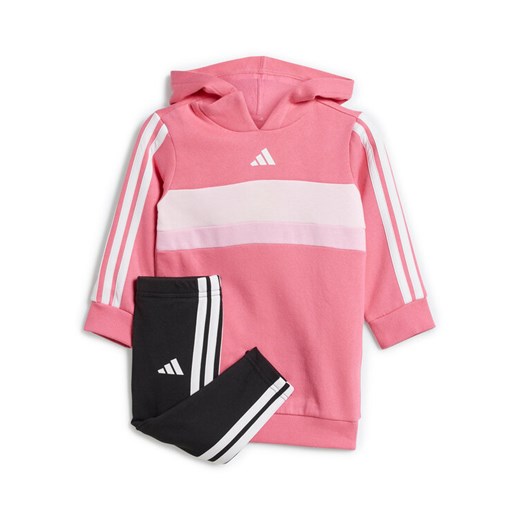 adidas Komplet bluza i legginsy Seasonal Essentials Tiberio 3-Stripes JC7501 Różowy Slim Fit ze sklepu MODIVO w kategorii Komplety niemowlęce - zdjęcie 183946811