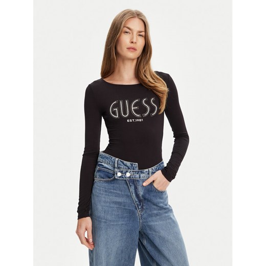 Guess Body W5YP05 K68D2 Czarny Slim Fit ze sklepu MODIVO w kategorii Bluzki damskie - zdjęcie 183946830