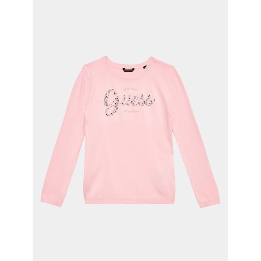 Guess Sweter J3YR05 Z2NQ2 Różowy Regular Fit ze sklepu MODIVO w kategorii Swetry dziewczęce - zdjęcie 183947030