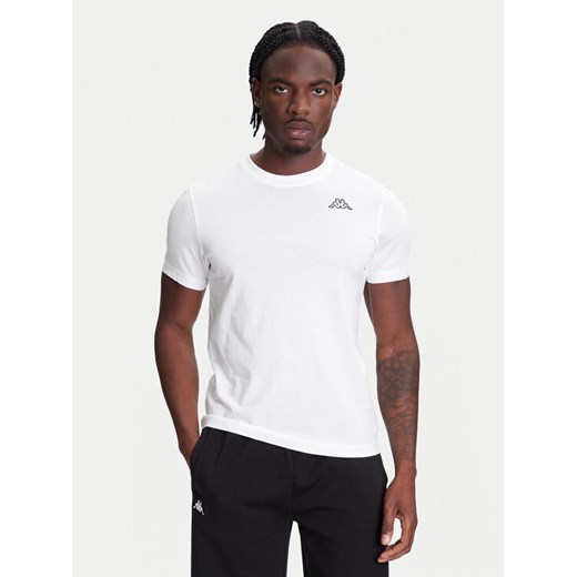 Kappa T-Shirt Logo Korpo Cafers 304J150 Biały Slim Fit ze sklepu MODIVO w kategorii T-shirty męskie - zdjęcie 183947133