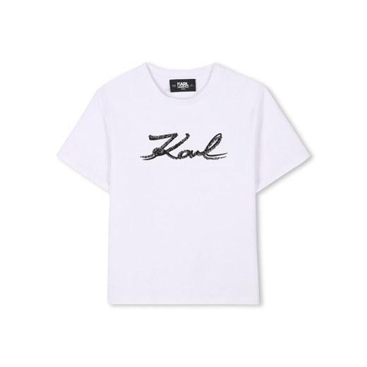 Karl Lagerfeld Kids T-Shirt Z30485 D Biały Regular Fit ze sklepu MODIVO w kategorii T-shirty chłopięce - zdjęcie 183947164