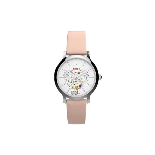 Timex Zegarek Timex x Peanuts® TW2W85100 Srebrny ze sklepu MODIVO w kategorii Zegarki - zdjęcie 183947181